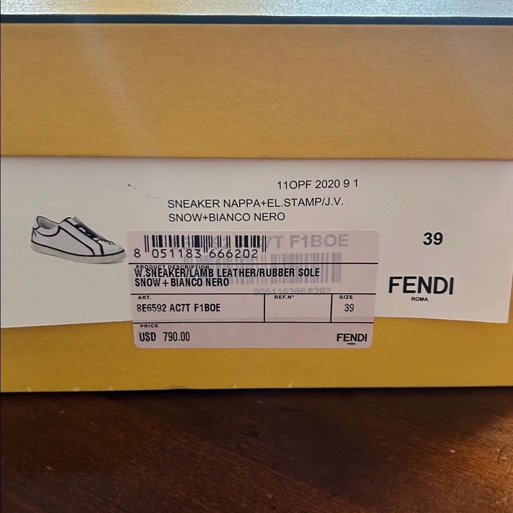 Fendi Monochrome Graphic Sneakers - Picture 8 of 9